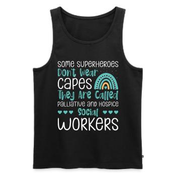 Some Superheroes Do Not Wear Capes - Men's Premium Organic Tank Top - black - Front - Michal (187cm)