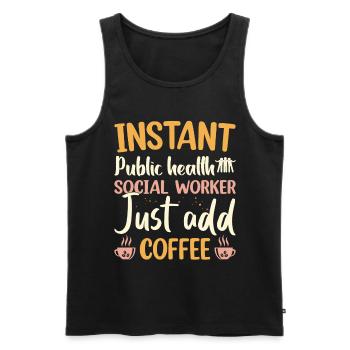 Instant Public Health Social Worker - Men's Premium Organic Tank Top - black - Front - AI Model Male 178 light (178cm)