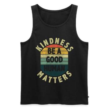 Motivate Inspire Encouragement Positivity Slogan - Men's Premium Organic Tank Top - black - Front - Michal (187cm)