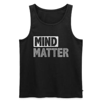 Motivate Inspire Encouragement Positivity Slogan - Men's Premium Organic Tank Top - black - Front - Michal (187cm)