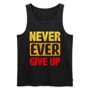 Motivate Inspire Encouragement Positivity Slogan - Men's Premium Organic Tank Top - black - Front - Michal (187cm)
