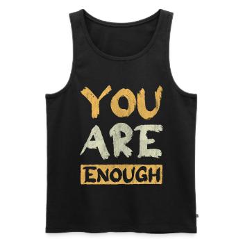 Vous êtes assez Inspirer Encouragement Motivationnel - Débardeur bio Premium Homme - noir - Devant - Michal (187cm)