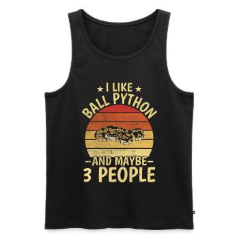 Ball Python And Maybe 3 People Boa Reptile Snake - Männer Premium Bio Tank Top - Schwarz - Vorne - AI Model Male 178 light (178cm)