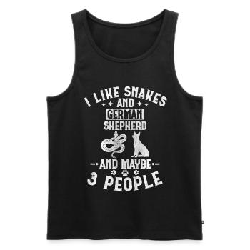 Snakes And German Shepherd And Maybe 3 People - Männer Premium Bio Tank Top - Schwarz - Vorne - AI Model Male 178 light (178cm)