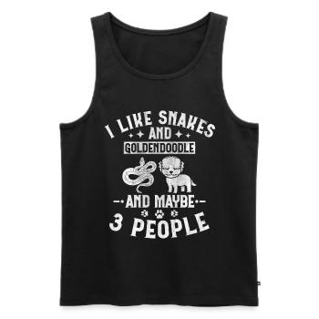 Snakes And Goldendoodle And Maybe 3 People Puppy - Männer Premium Bio Tank Top - Schwarz - Vorne - AI Model Male 178 light (178cm)