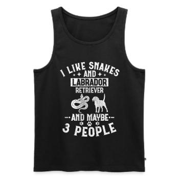 Snakes And Labrador Retriever And Maybe 3 People - Männer Premium Bio Tank Top - Schwarz - Vorne - AI Model Male 178 light (178cm)