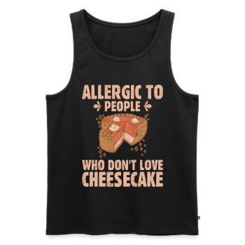Allergic To People Who Don't Love Cheesecake Baker - Männer Premium Bio Tank Top - Schwarz - Vorne - Michal (187cm)