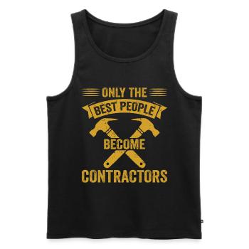 Entrepreneur général Construction Bricoleur Constructeur - Débardeur bio Premium Homme - noir - Devant - Michal (187cm)