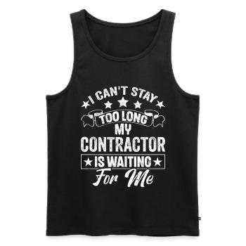 Entrepreneur général Construction Bricoleur Constructeur - Débardeur bio Premium Homme - noir - Devant - Michal (187cm)