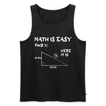 Math Is Easy Mathmatician Teacher Math Mathematics - Men's Premium Organic Tank Top - black - Front - Michal (187cm)