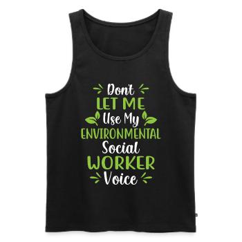 Environmental Social Worker Job Environmentalist - Männer Premium Bio Tank Top - Schwarz - Vorne - Michal (187cm)