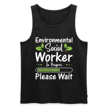 Environmental Social Worker In Progress Profession - Männer Premium Bio Tank Top - Schwarz - Vorne - Michal (187cm)