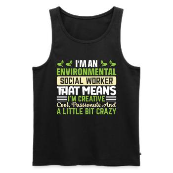 Environmental Social Worker Job Environmentalist - Männer Premium Bio Tank Top - Schwarz - Vorne - Michal (187cm)