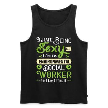 Environmental Social Worker Job Environmentalist - Männer Premium Bio Tank Top - Schwarz - Vorne - Michal (187cm)