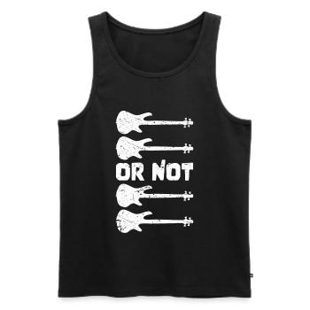 TO BE OR NOT TO BE for best bassist bass player - Männer Premium Bio Tank Top - Schwarz - Vorne - Michal (187cm)