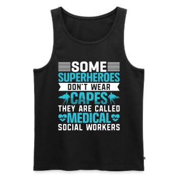 Medical Social Worker Occupation Job Hospital - Men's Premium Organic Tank Top - black - Front - Michal (187cm)
