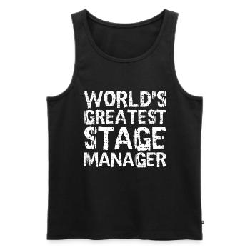 World's Greates Stage Manager - Männer Premium Bio Tank Top - Schwarz - Vorne - AI Model Male 178 light (178cm)