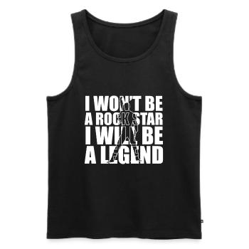 i won't be a star i will be a legend - Männer Premium Bio Tank Top - Schwarz - Vorne - Michal (187cm)