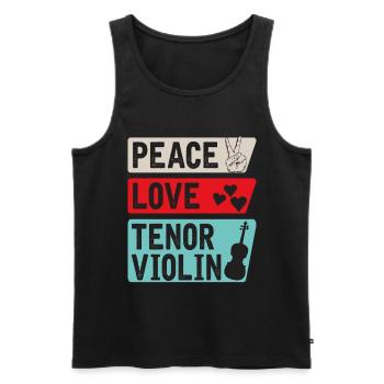 Tenor Violin Musical Instrument Viola - Männer Premium Bio Tank Top - Schwarz - Vorne - Michal (187cm)