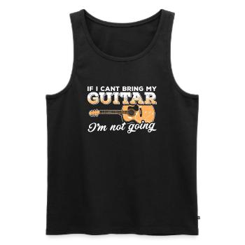 Gitarre - Männer Premium Bio Tank Top - Schwarz - Vorne - Michal (187cm)