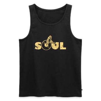 Soul Jazz Music Meghaphon - Débardeur bio Premium Homme - noir - Devant - Michal (187cm)