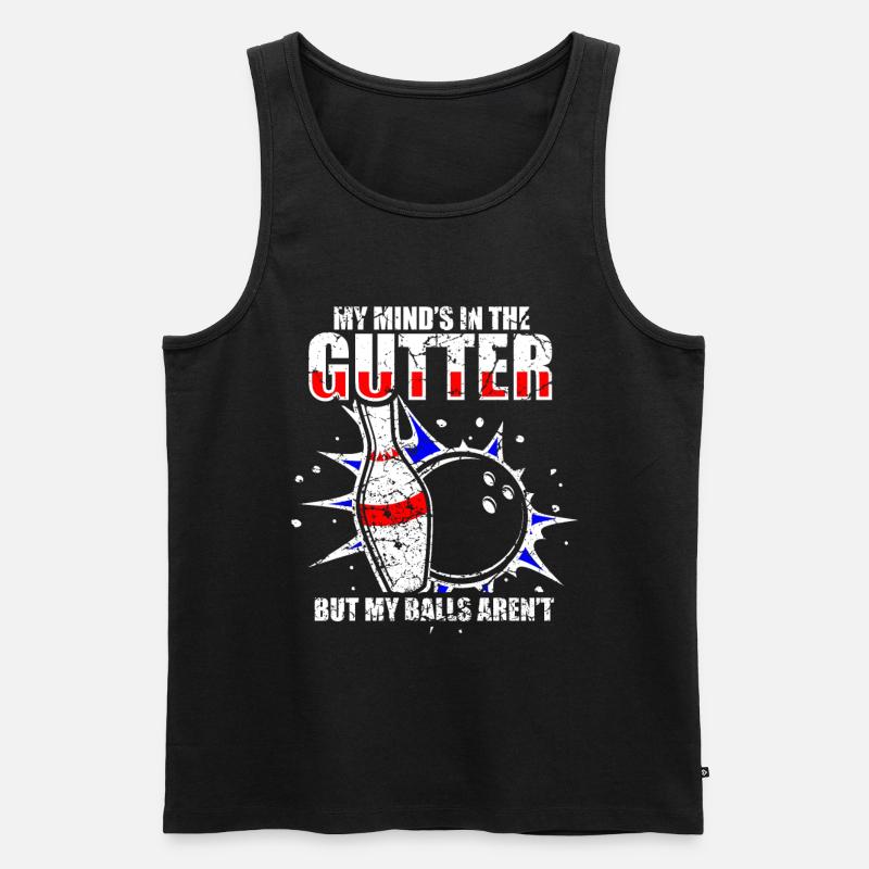 Bowling - Männer Premium Bio Tank Top - Schwarz