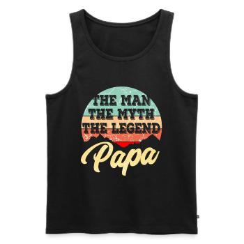 Father Best Father Father's Day - Men's Premium Organic Tank Top - black - Front - Michal (187cm)