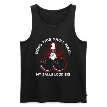 Bowling - Männer Premium Bio Tank Top - Schwarz - Vorne - Michal (187cm)