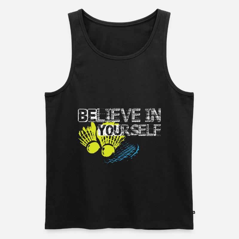 Badminton - Männer Premium Bio Tank Top - Schwarz