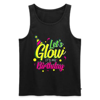 Birthday Colorful Rays Glow Colors Celebrate - Men's Premium Organic Tank Top - black - Front - Michal (187cm)