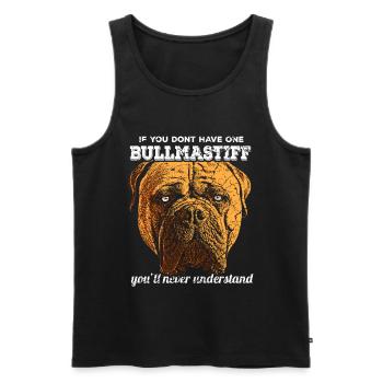 Chien mastiff Bullmastiff - Débardeur bio Premium Homme - noir - Devant - Michal (187cm)