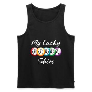 Bingo Spiel Gambler - Männer Premium Bio Tank Top - Schwarz - Vorne - AI Model Male 178 light (178cm)