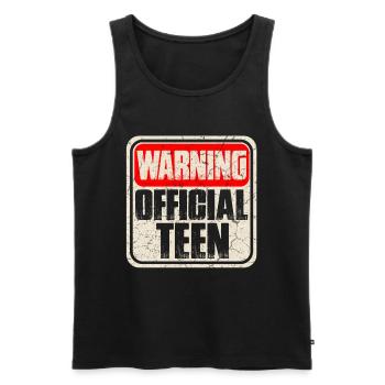 Teen Teeny Teens Teenager Pupertät - Männer Premium Bio Tank Top - Schwarz - Vorne - Michal (187cm)