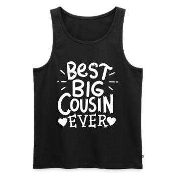 Großer Cousin - Männer Premium Bio Tank Top - Schwarz - Vorne - AI Model Male 178 light (178cm)