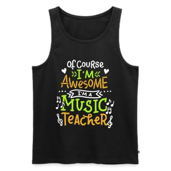 Musiklehrer-Schule - Männer Premium Bio Tank Top - Schwarz - Vorne - Michal (187cm)