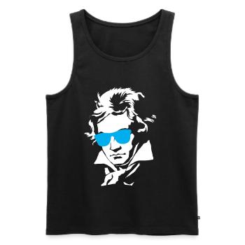 Beethoven - Men's Premium Organic Tank Top - black - Front - AI Model Male 178 light (178cm)