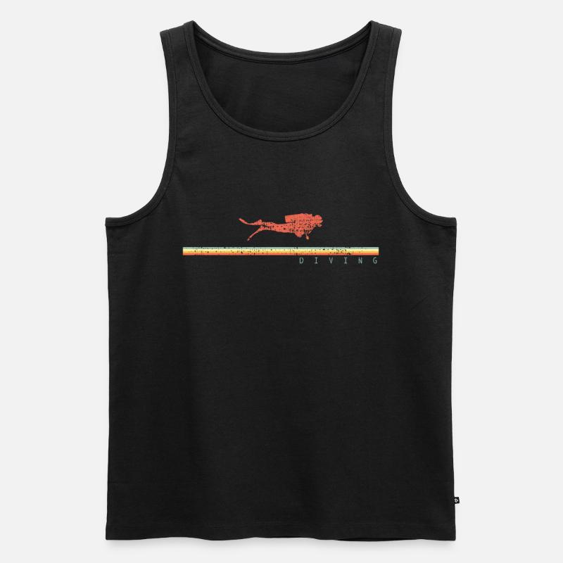 Gerätetauchen - Männer Premium Bio Tank Top - Schwarz