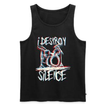 Schlagzeuger Schlagzeug - Männer Premium Bio Tank Top - Schwarz - Vorne - Michal (187cm)