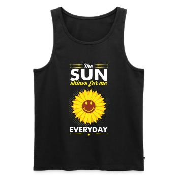 Sunflower happiness summer - Men's Premium Organic Tank Top - black - Front - Michal (187cm)