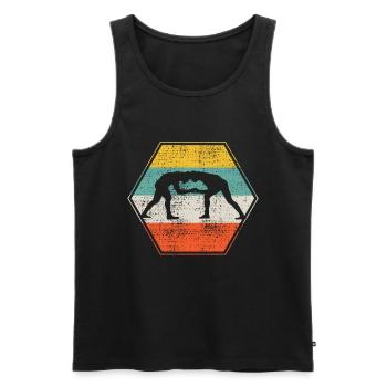 Wrestling Wrestler Grappling - Männer Premium Bio Tank Top - Schwarz - Vorne - AI Model Male 178 light (178cm)