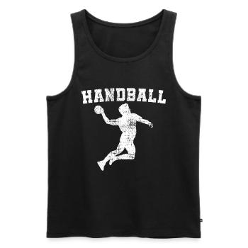 Handball Spieler - Männer Premium Bio Tank Top - Schwarz - Vorne - Michal (187cm)