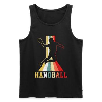 handball - Débardeur bio Premium Homme - noir - Devant - Michal (187cm)