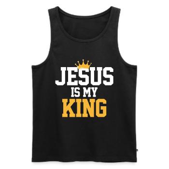 Christen - Männer Premium Bio Tank Top - Schwarz - Vorne - AI Model Male 178 light (178cm)