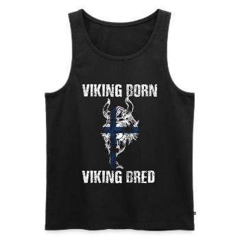 Viking Norway - Men's Premium Organic Tank Top - black - Front - AI Model Male 178 light (178cm)