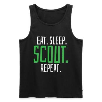 Scout Scouting - Men's Premium Organic Tank Top - black - Front - AI Model Male 178 light (178cm)