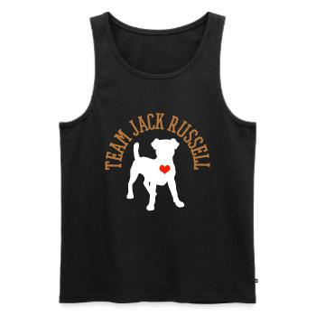 Jack Russell - Männer Premium Bio Tank Top - Schwarz - Vorne - AI Model Male 178 light (178cm)