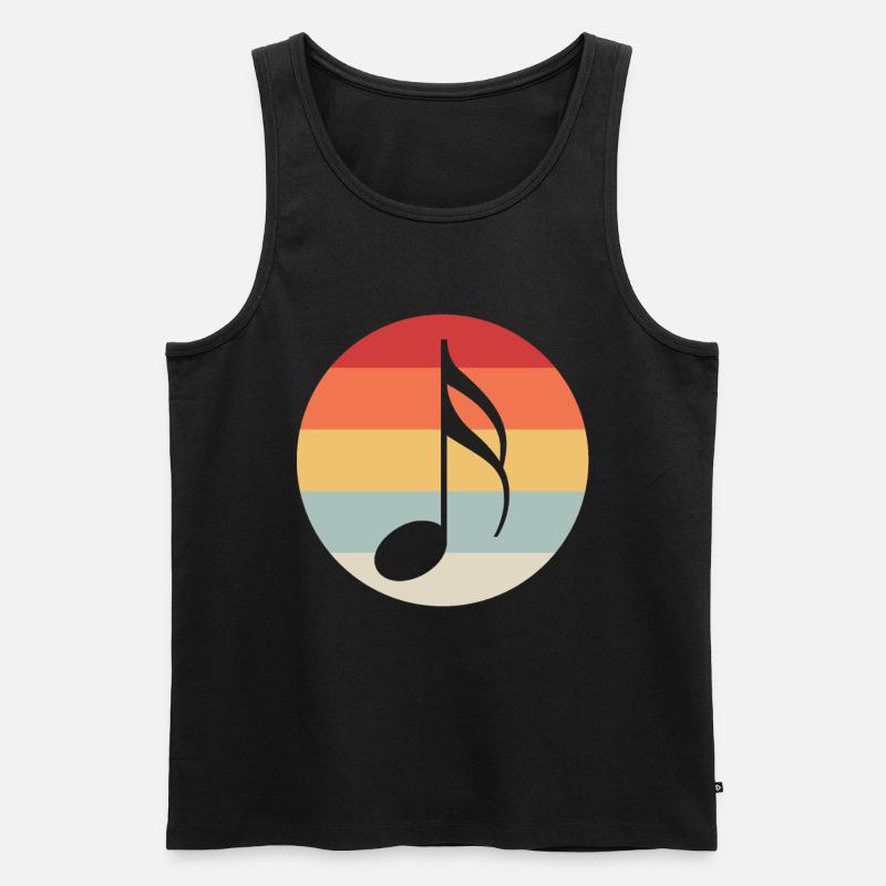 Musiknote - Männer Premium Bio Tank Top - Schwarz