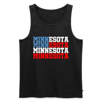 Minnesota - Men's Premium Organic Tank Top - black - Front - AI Model Male 178 light (178cm)