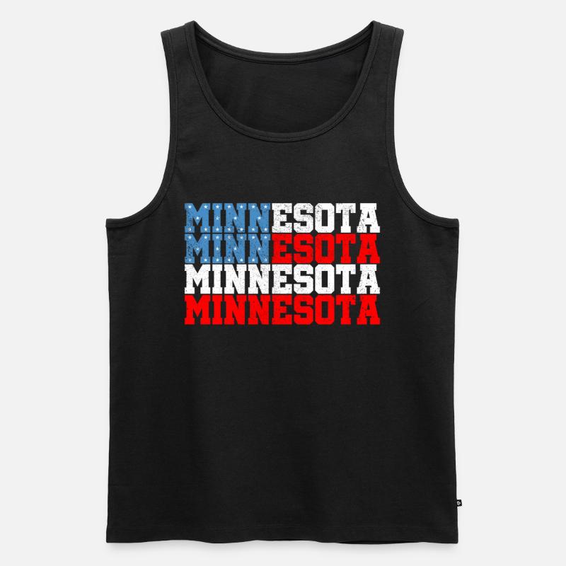 Minnesota - Männer Premium Bio Tank Top - Schwarz