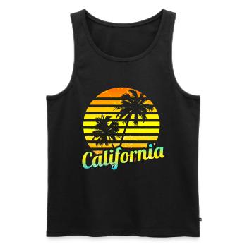 Californie - Débardeur bio Premium Homme - noir - Devant - Michal (187cm)